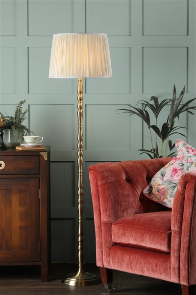 (image for) Laura Ashley Corey Floor Lamp Antique Brass Base Only